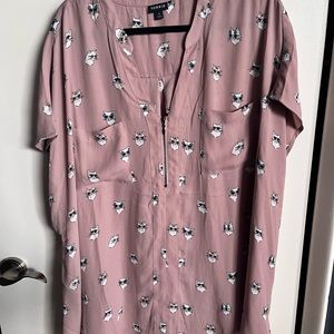 Torrid cat with glasses Harper blouse